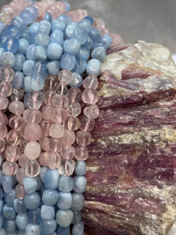 AKUAMARİN VE PEMBE QUARTZ (KARIŞIK TAŞ) - Image 2