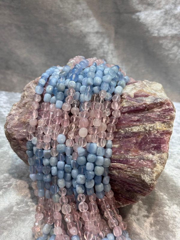 AKUAMARİN VE PEMBE QUARTZ (KARIŞIK TAŞ)