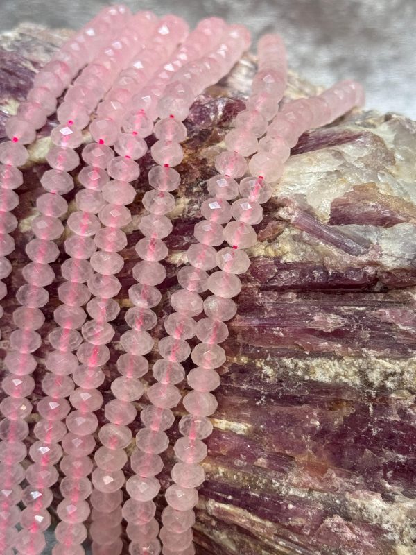Pembe Quartz (Rondela,faset kesim) - Görsel 2
