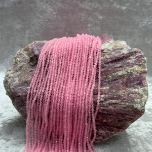 pembe quartz faset kesim (3 mm)