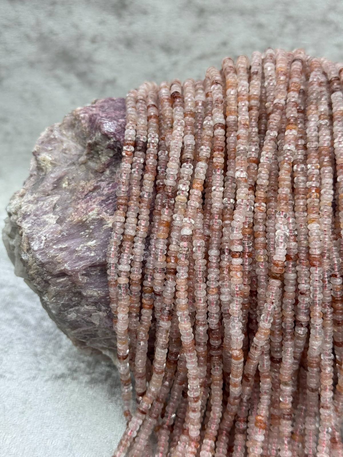 Çilek quartz (rondela kesim) - Görsel 2