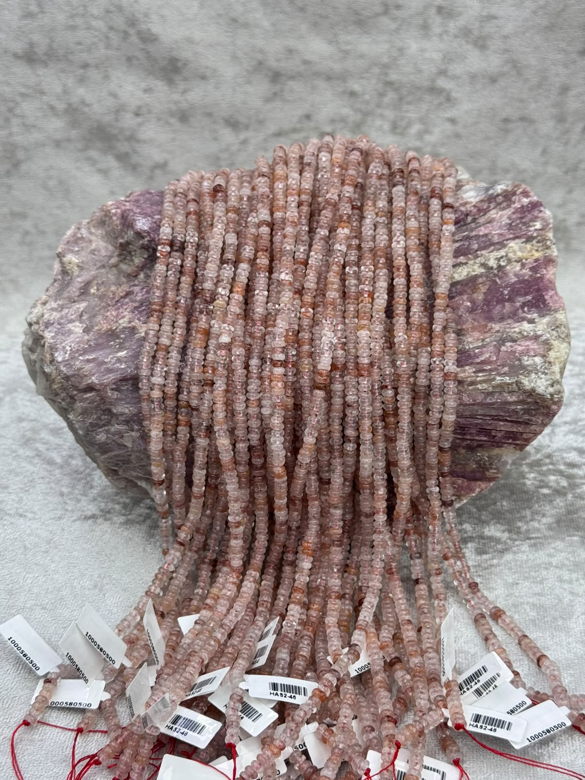 Çilek quartz (rondela kesim)