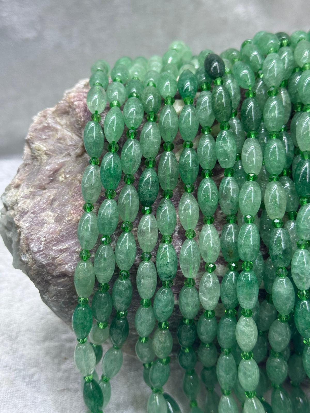 yeşil strawberry quartz arpa kesim - Görsel 2